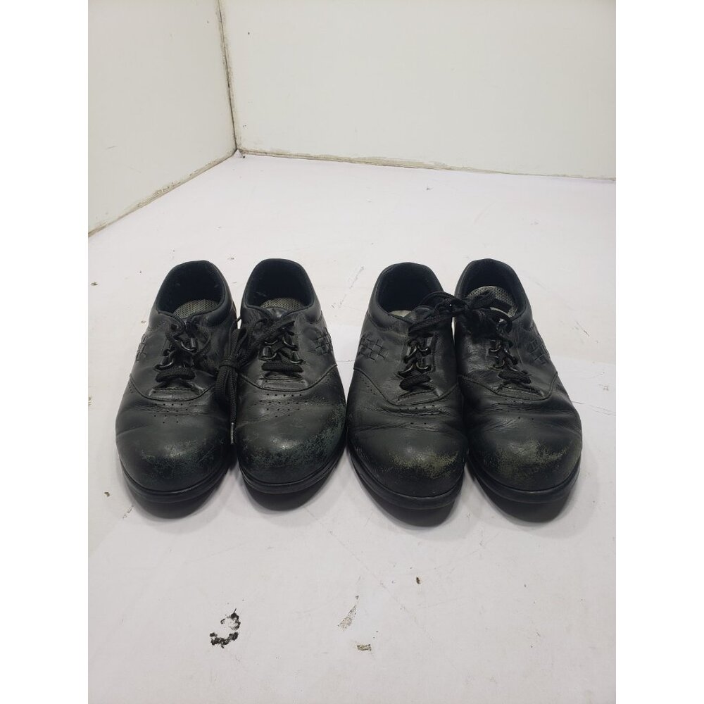 Lot Of 2 SAS Free Time Oxford Comfort Shoes Womens Size 8 Black Low Top Lace Up
